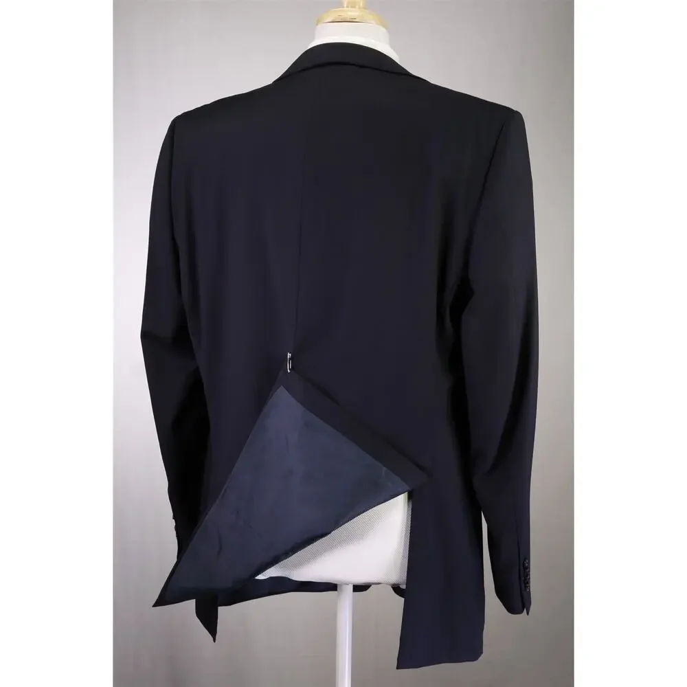 Ermenegildo Z Zegna Solid Navy Blue 3-Btn Wool Suit 44R